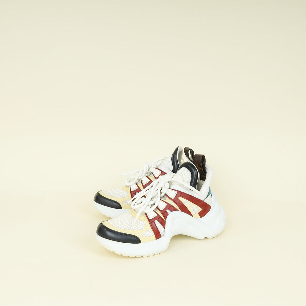 Louis Vuitton White Multicolor Archlight Sneakers 35.5