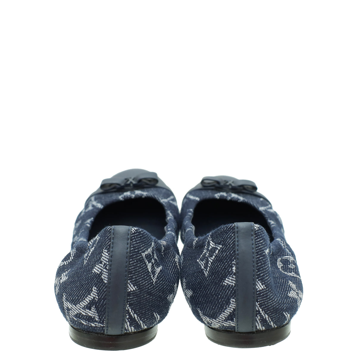 Louis Vuitton Navy Blue Monogram Denim Elba Elastic Ballerina 35