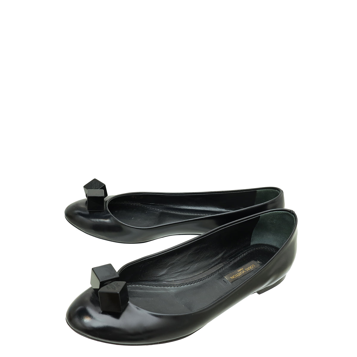 Louis Vuitton Black Dice Ballerina Flats 36.5
