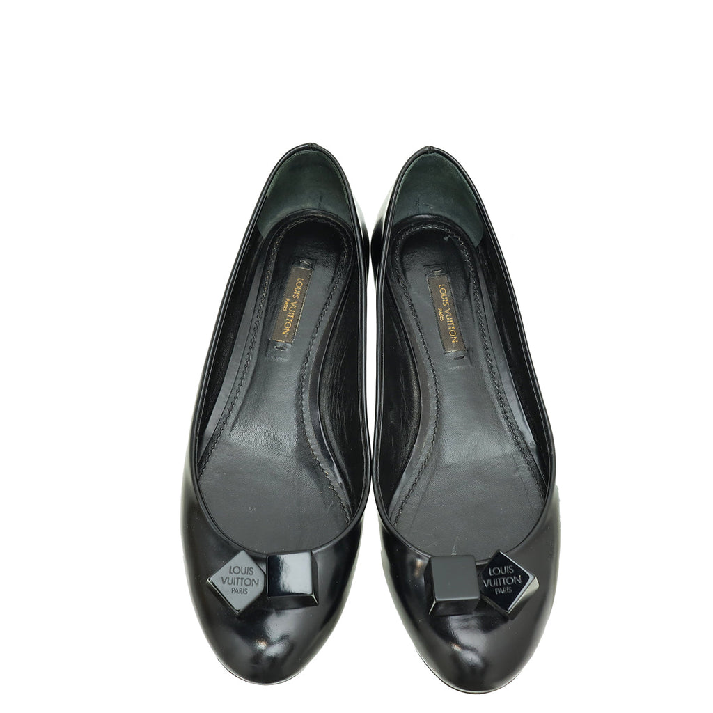 Louis Vuitton Black Dice Ballerina Flats 36.5