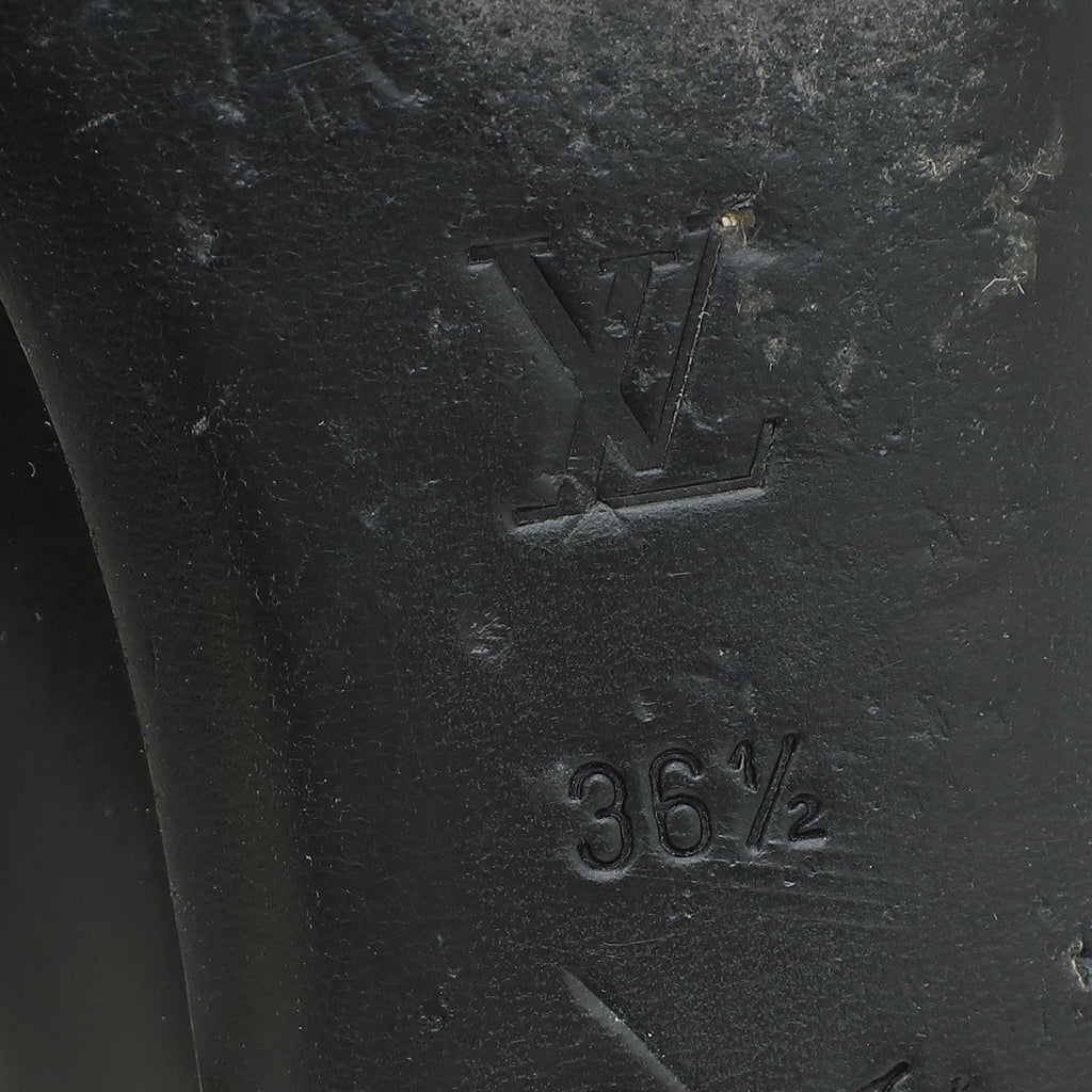 Louis Vuitton Black Dice Ballerina Flats 36.5