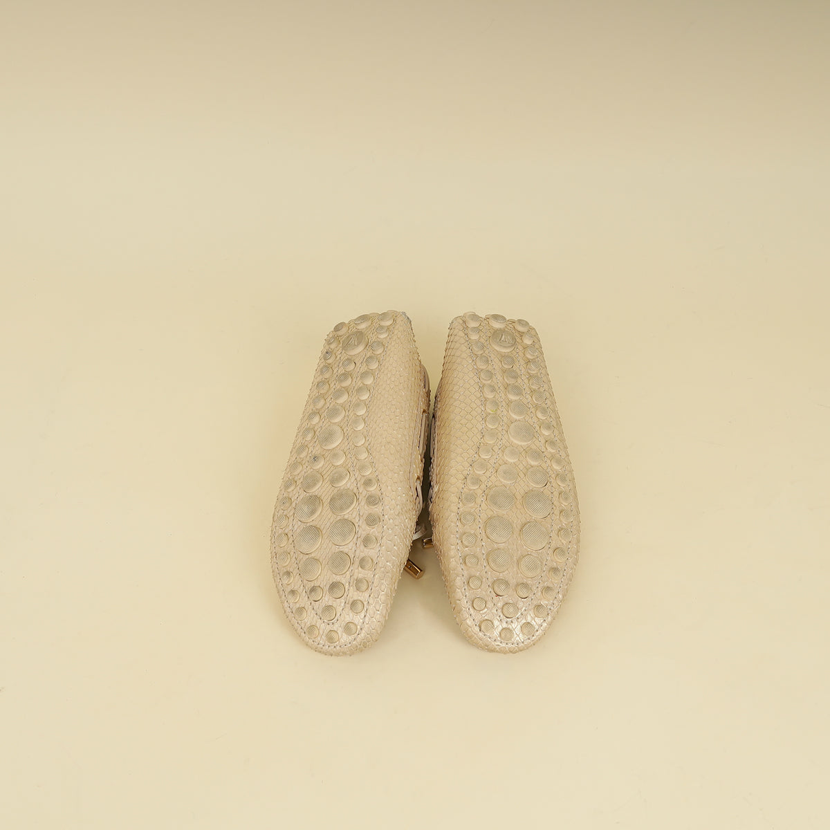Louis Vuitton Light Gold Python Gloria Flat Loafer 36.5