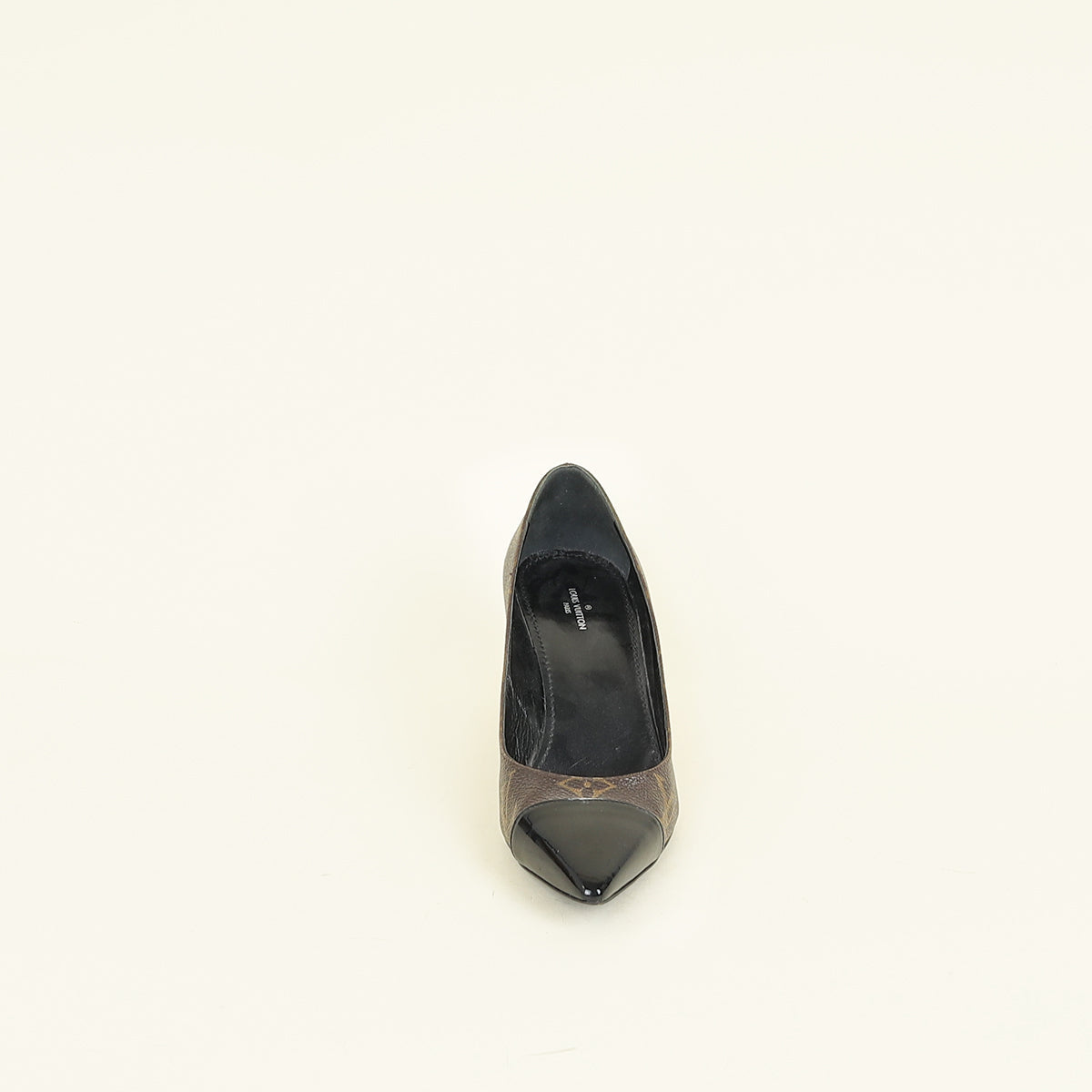Louis Vuitton Monogram Black Cap Toe Fetish Pump 36.5
