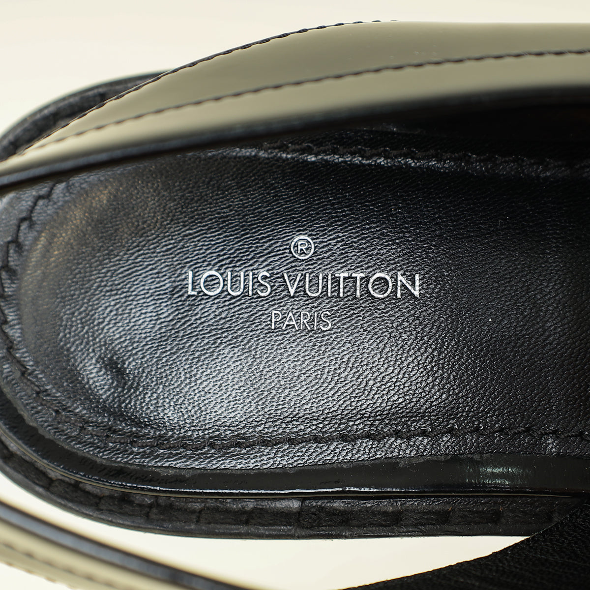 Louis Vuitton Black Chain Moccasin Slingback 36.5