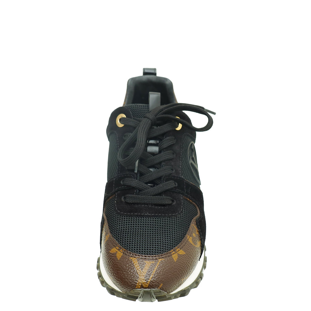 Louis Vuitton Monogram Black Run Away Sneakers 36