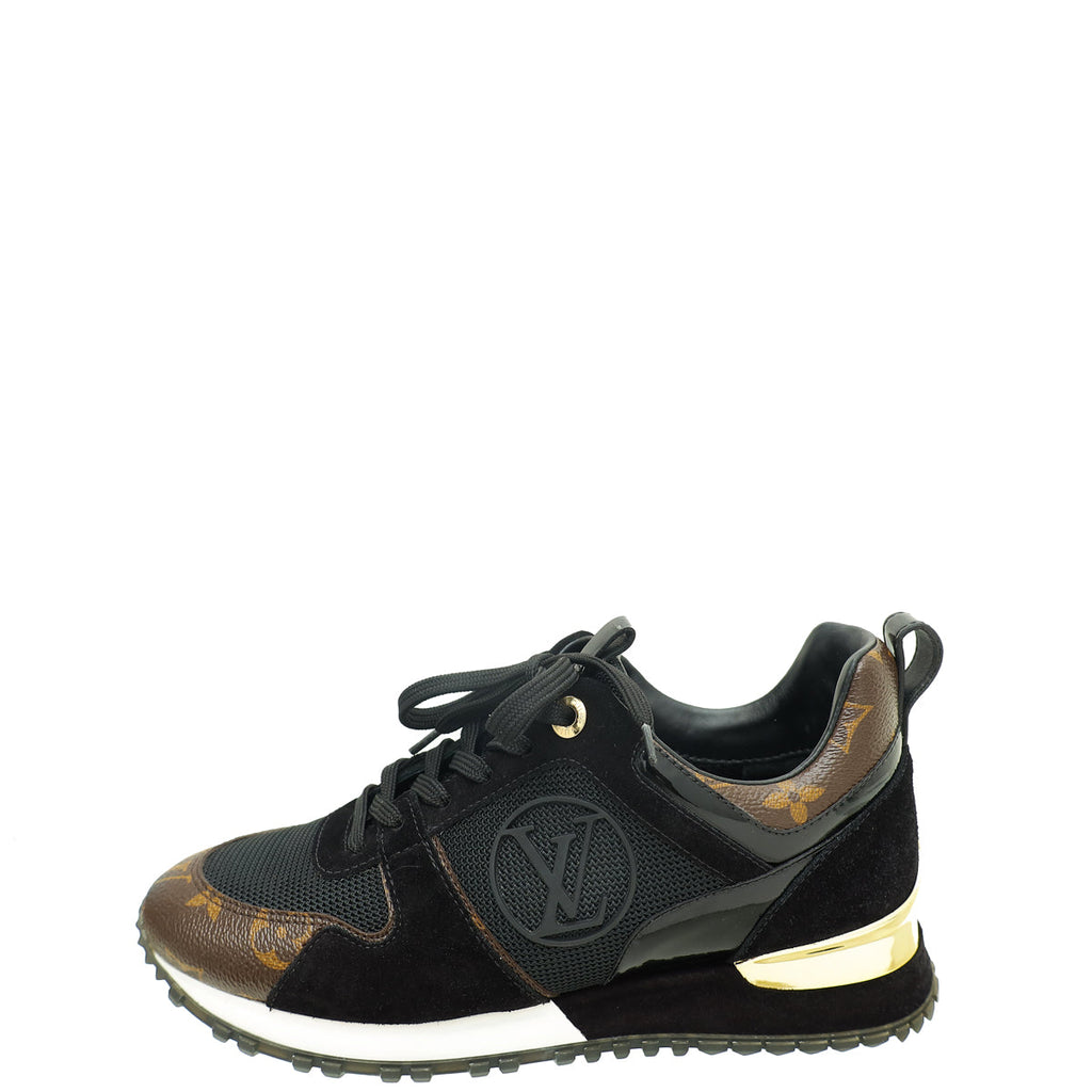 Louis Vuitton Monogram Black Run Away Sneakers 36