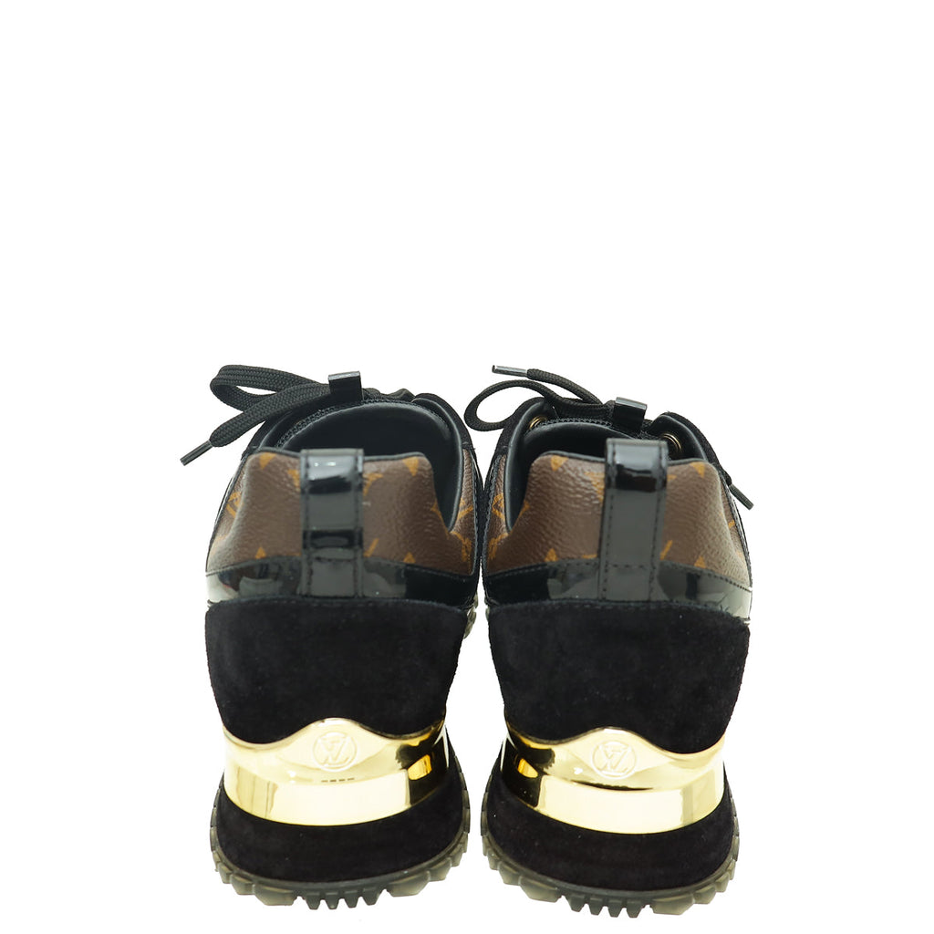 Louis Vuitton Monogram Black Run Away Sneakers 36