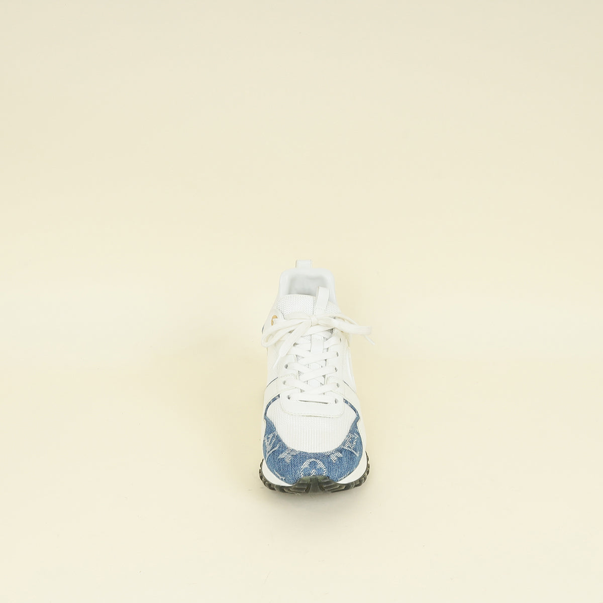 Louis Vuitton Bicolor Mesh & Denim Monogram Run Away Sneakers 36