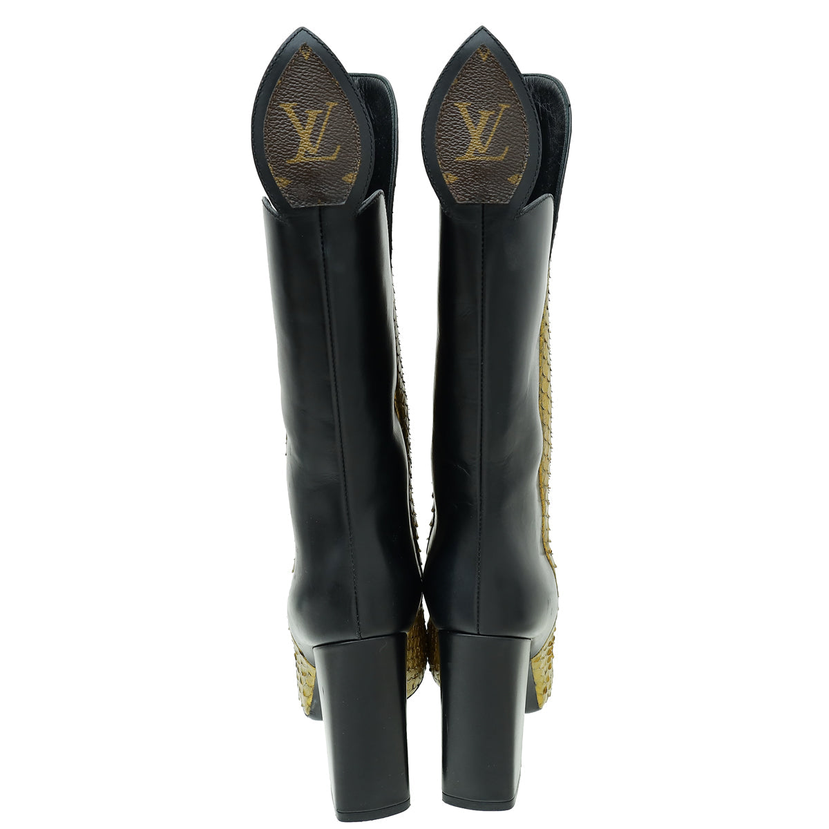 Louis Vuitton Bicolor Python Pokerface Boot 36