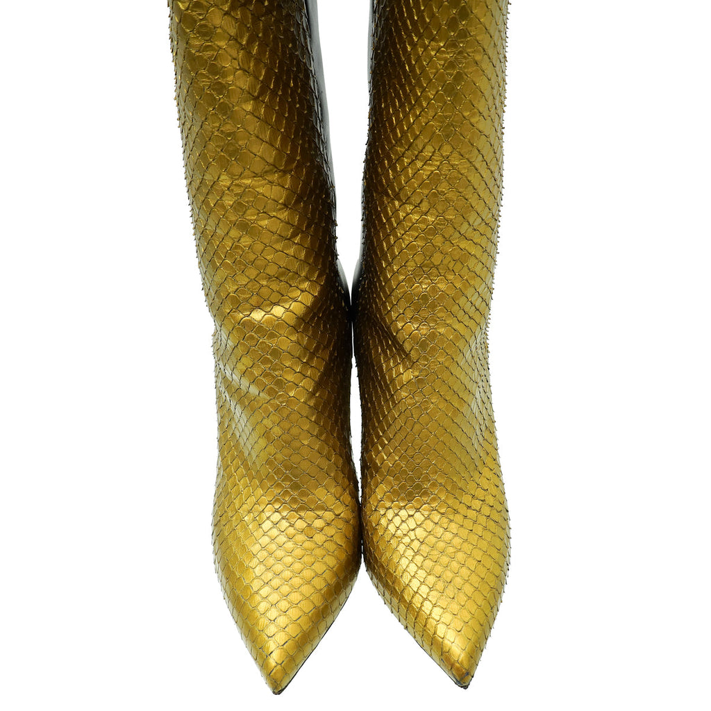 Louis Vuitton Bicolor Python Pokerface Boot 36