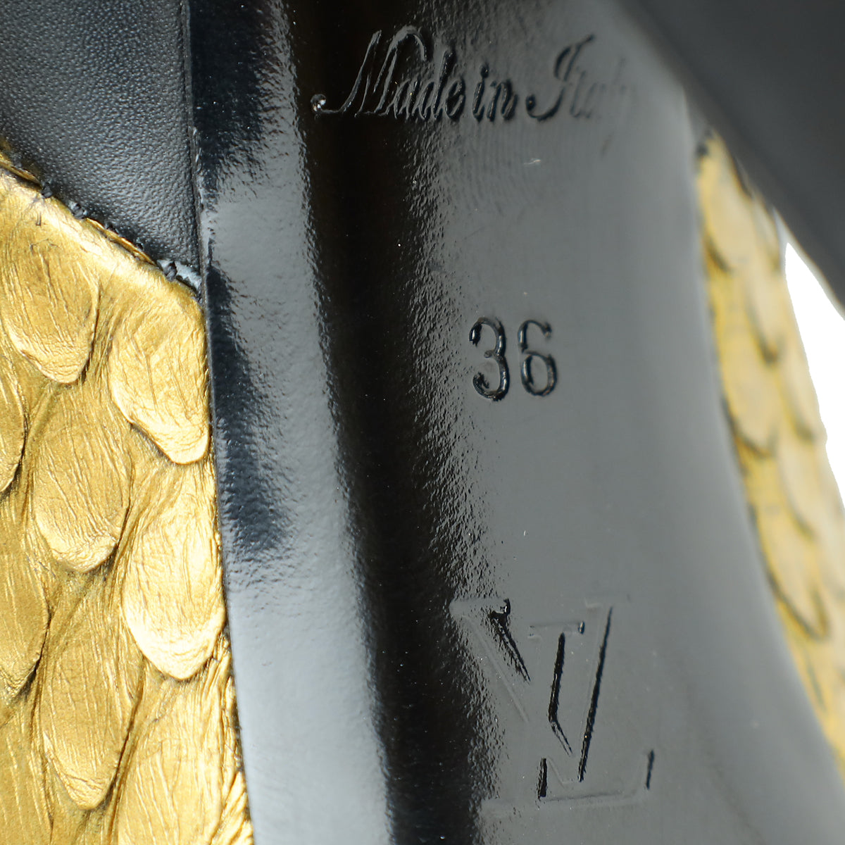 Louis Vuitton Bicolor Python Pokerface Boot 36