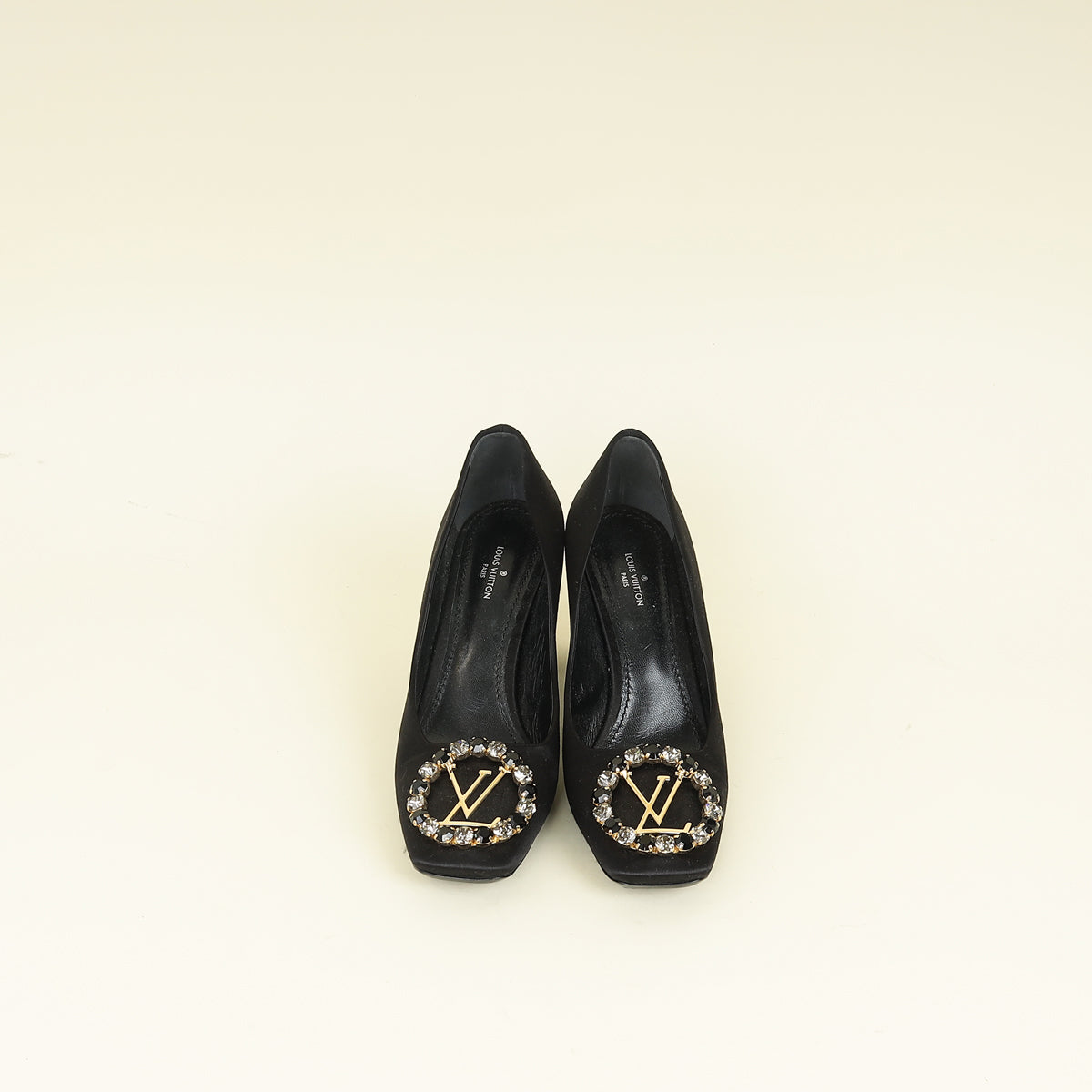Louis Vuitton Black Madeleine Satin Silk Pump 36