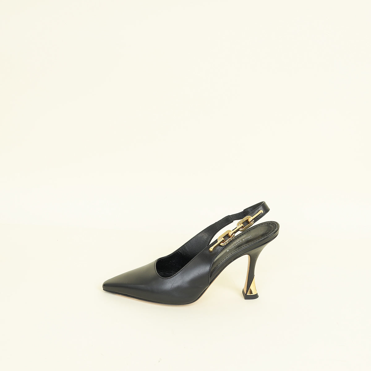 Louis Vuitton Black Sparkle Slingback Pumps 36