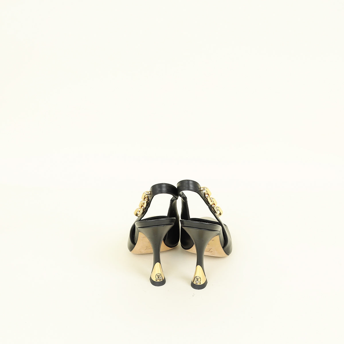 Louis Vuitton Black Sparkle Slingback Pumps 36