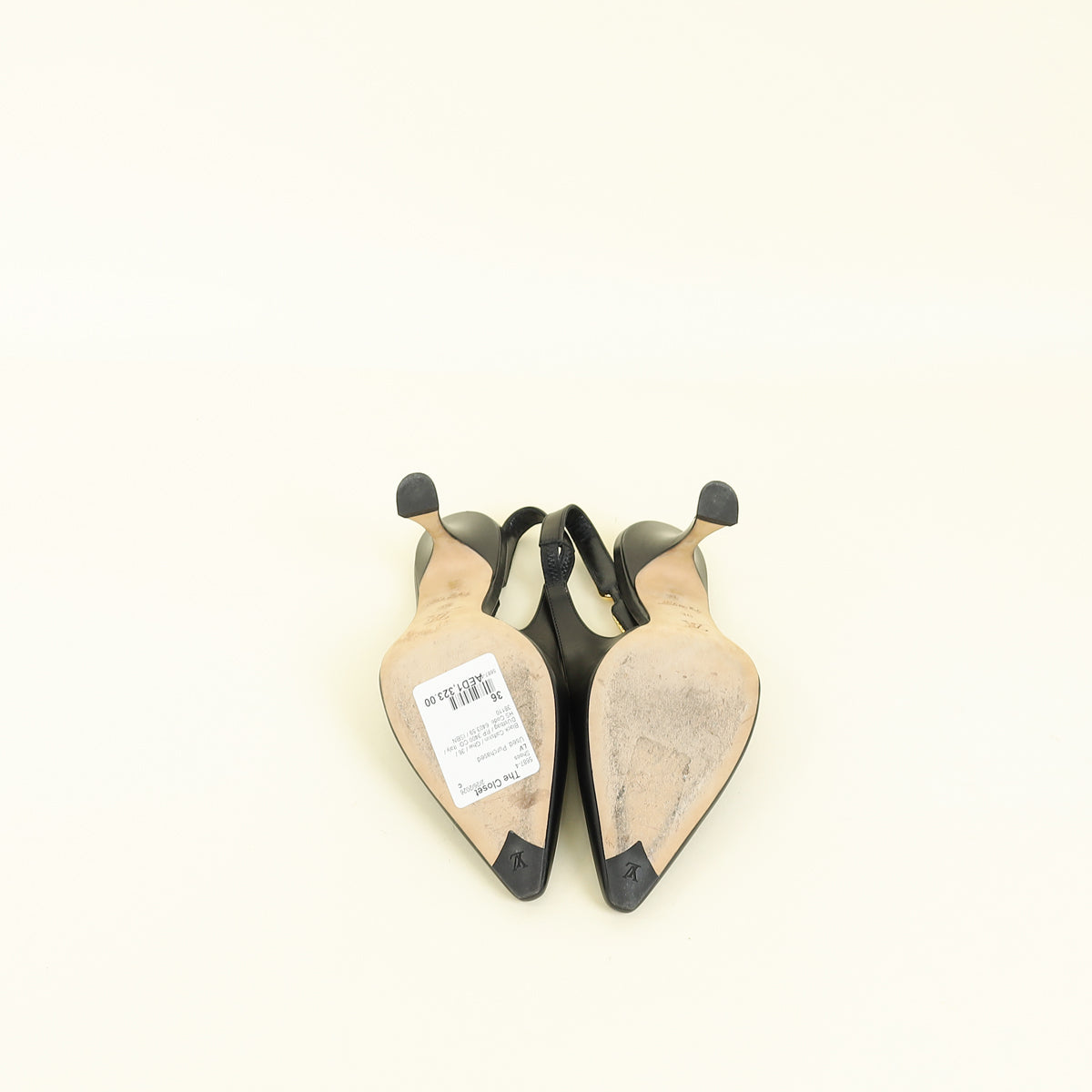 Louis Vuitton Black Sparkle Slingback Pumps 36