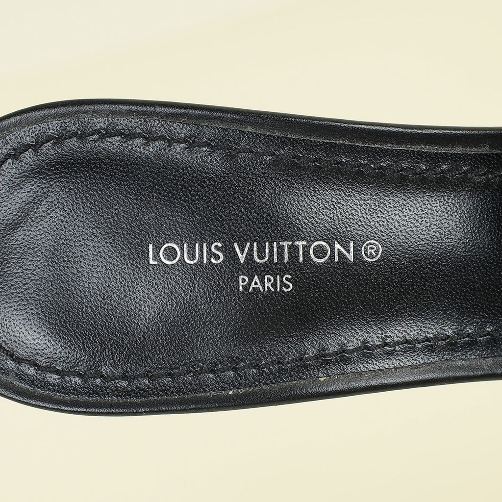 Louis Vuitton Black Sparkle Slingback Pumps 36