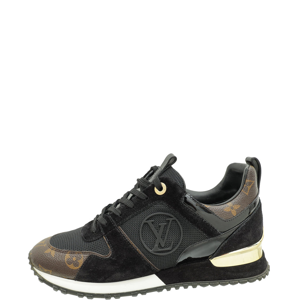 Louis Vuitton Monogram Black Run Away Sneaker 37.5