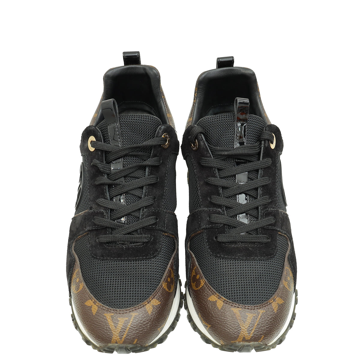 Louis Vuitton Monogram Black Run Away Sneaker 37.5