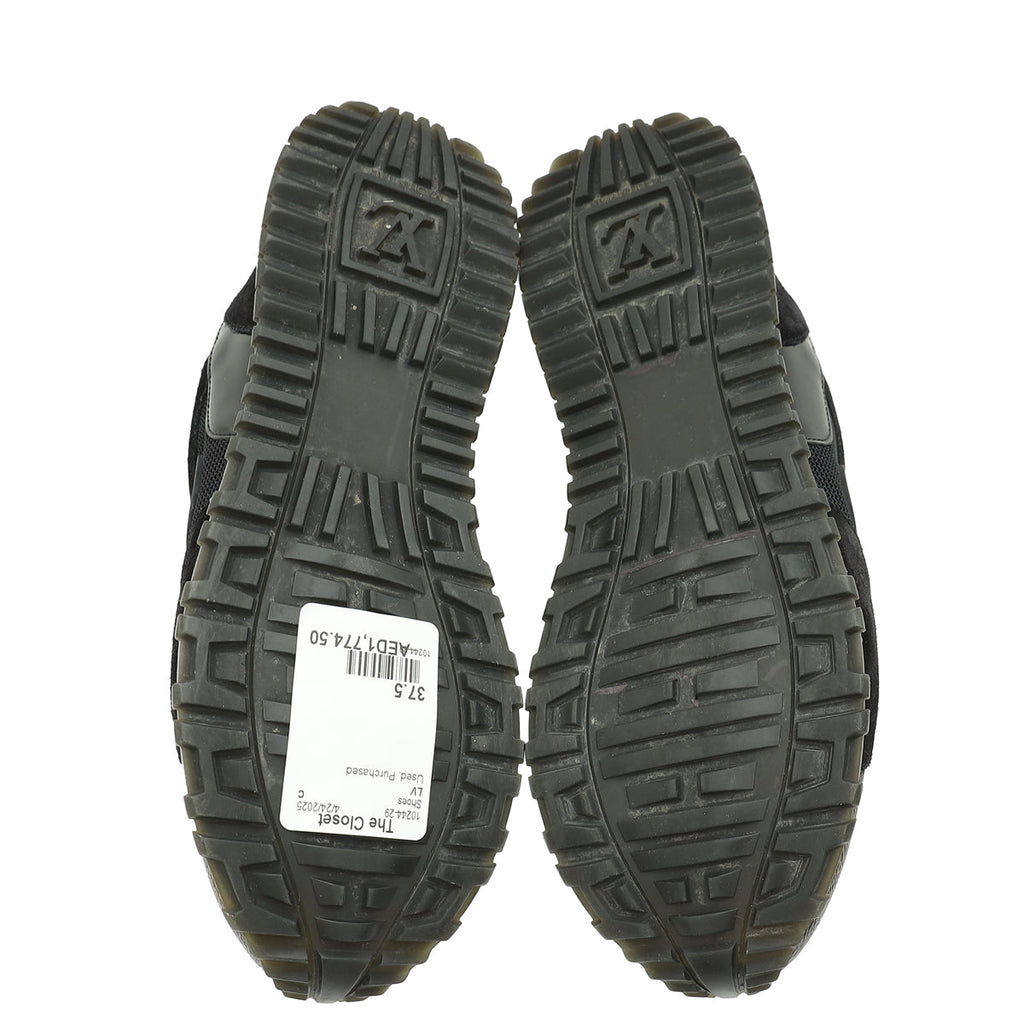 Louis Vuitton Monogram Black Run Away Sneaker 37.5
