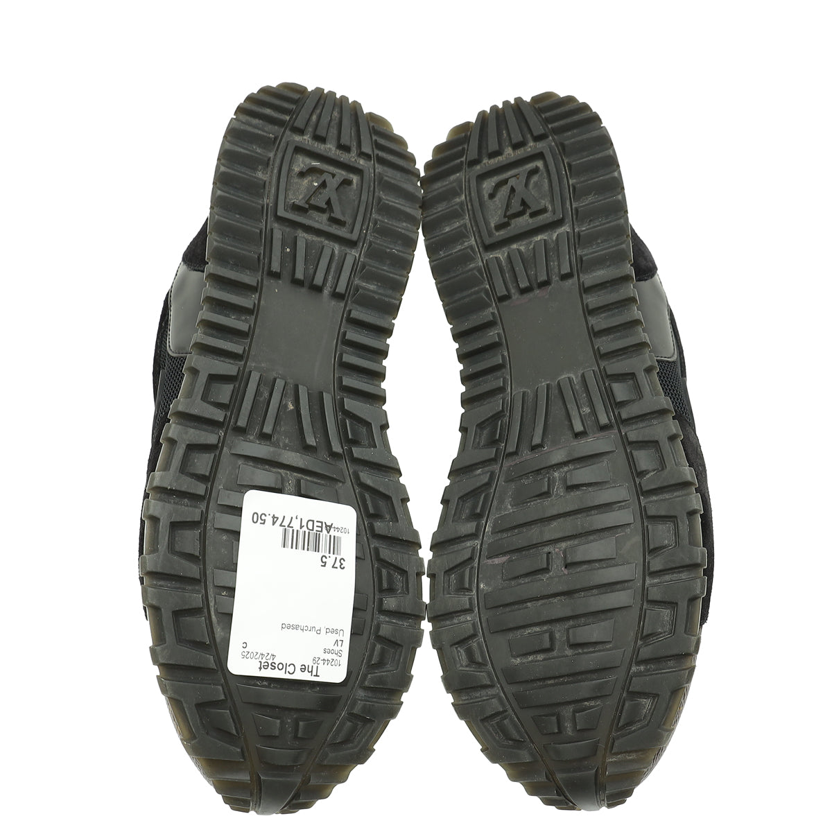 Louis Vuitton Monogram Black Run Away Sneaker 37.5