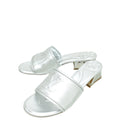 Louis Vuitton Metallic Silver Magnetic Mules 37.5