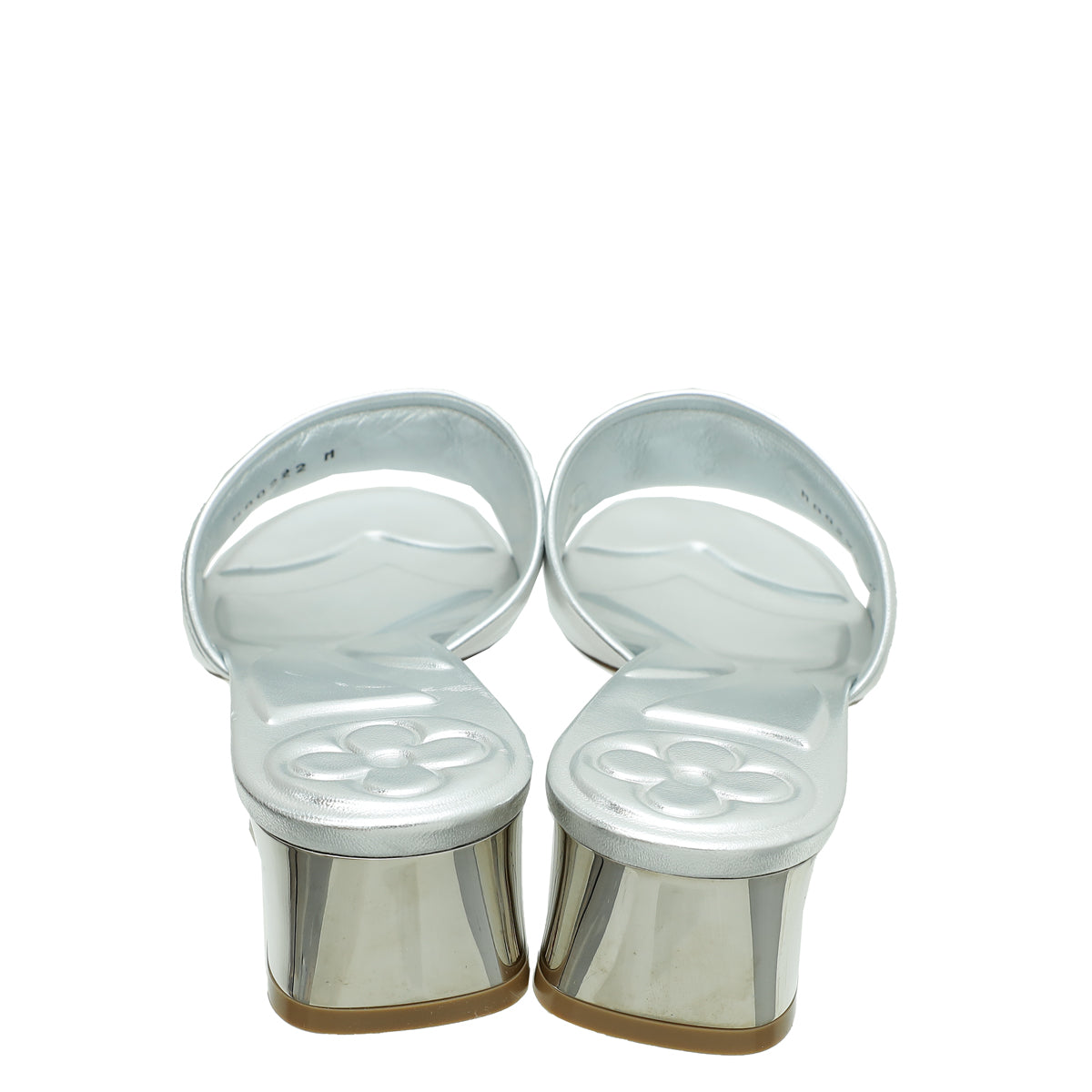 Louis Vuitton Metallic Silver Magnetic Mules 37.5