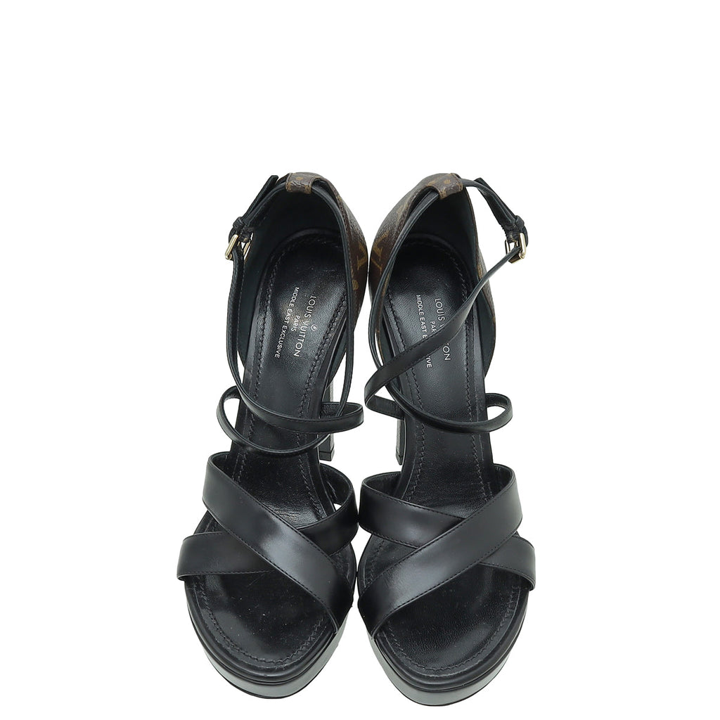 Louis Vuitton Brown Middle East Exclusive Temptation Platform Sandals 37