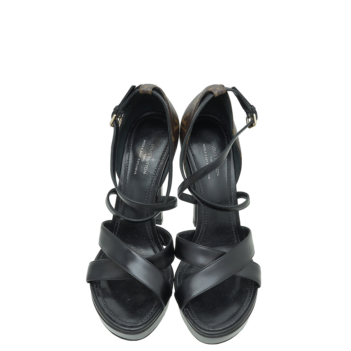 Louis Vuitton Brown Middle East Exclusive Temptation Platform Sandals 37