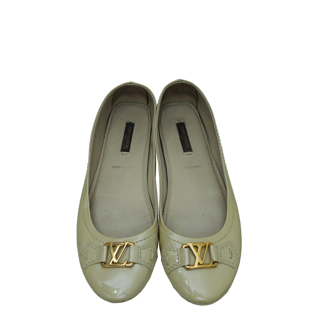 Louis Vuitton Beige Oxford Ballerina Flats 37.5