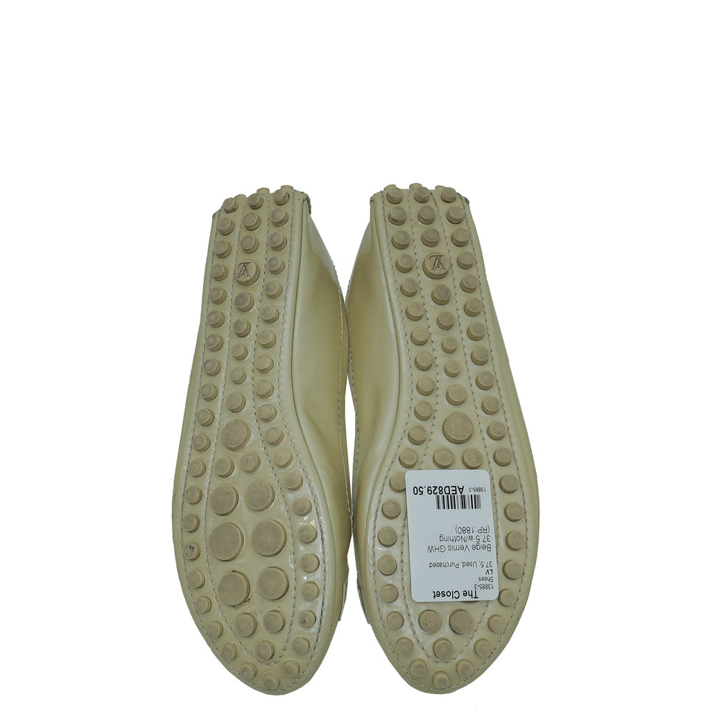 Louis Vuitton Beige Oxford Ballerina Flats 37.5