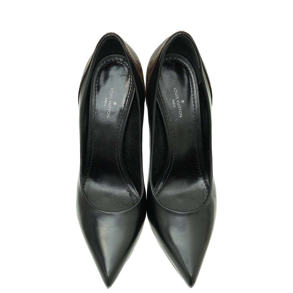Louis Vuitton Monogram Black Matchmake Pump 37.5