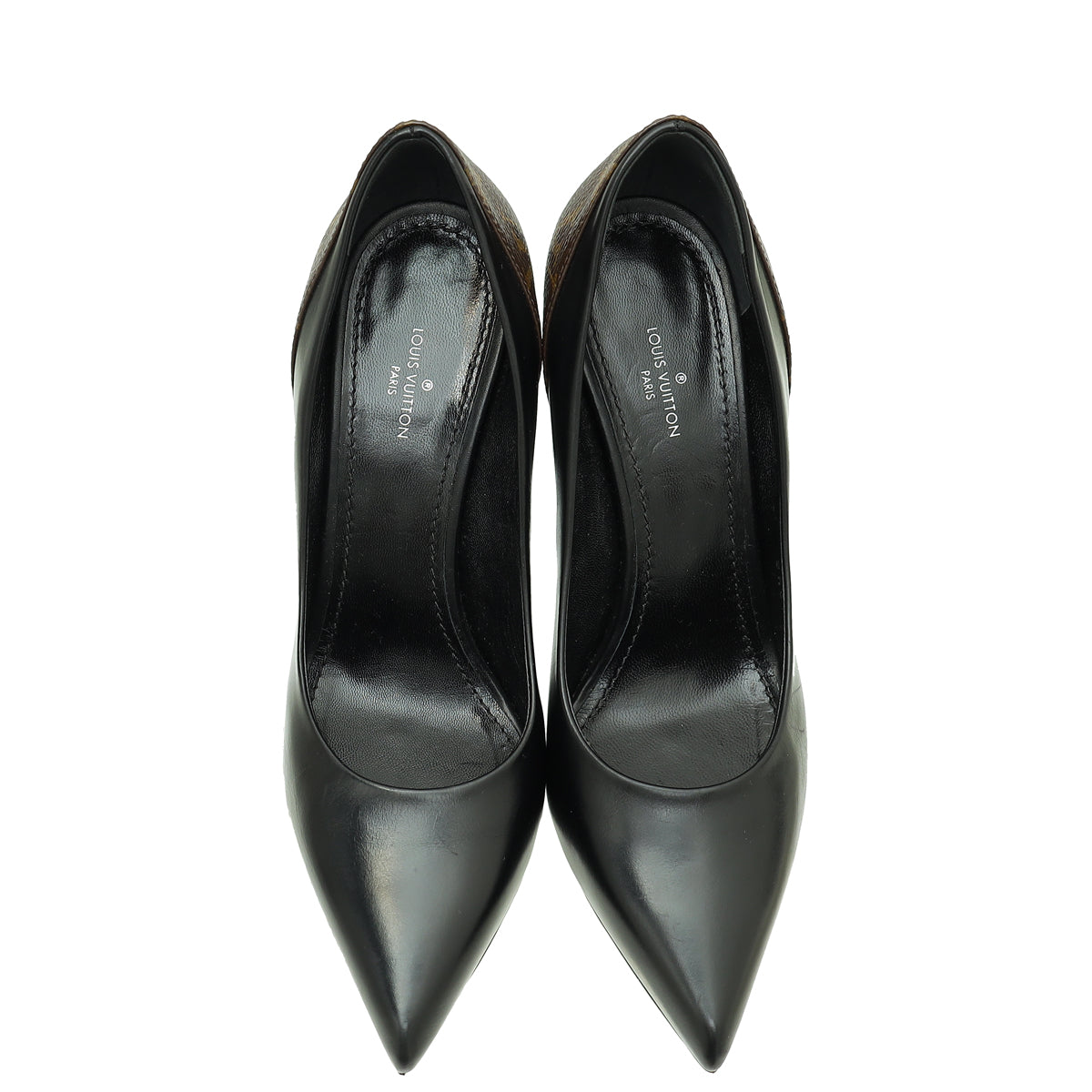Louis Vuitton Monogram Black Matchmake Pump 37.5