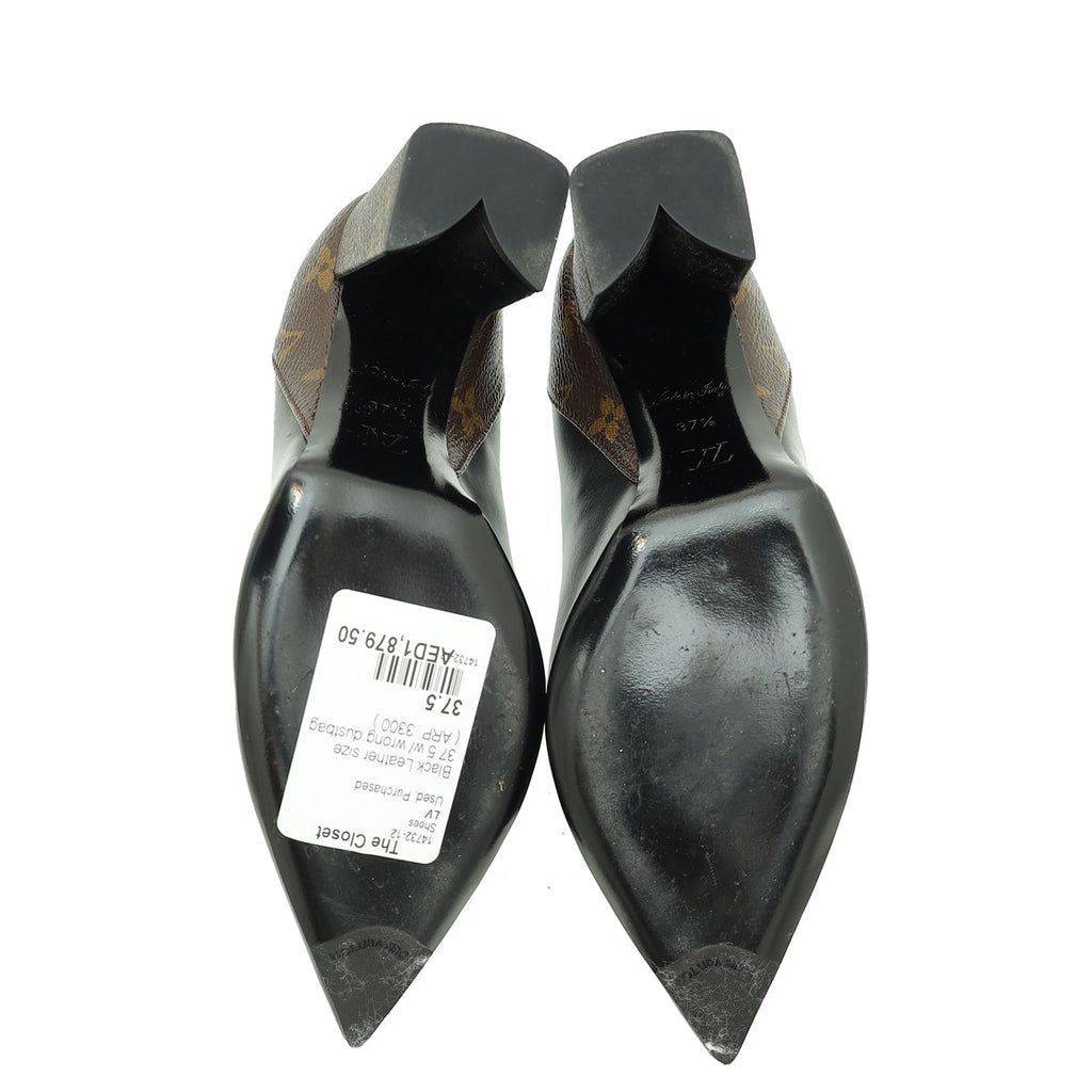 Louis Vuitton Monogram Black Matchmake Pump 37.5