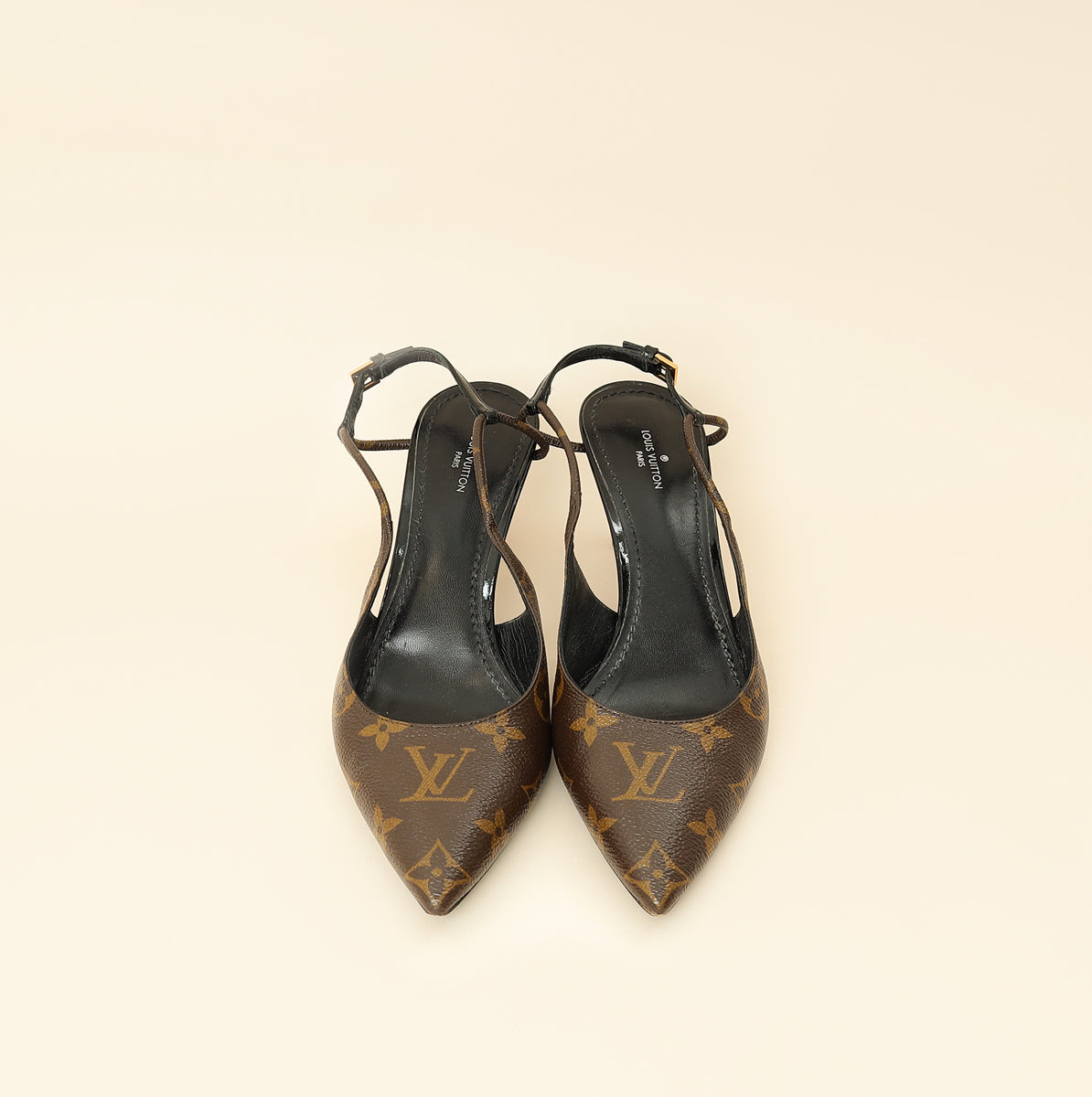 Louis Vuitton Monogram Cherie Slingback Pump 37.5