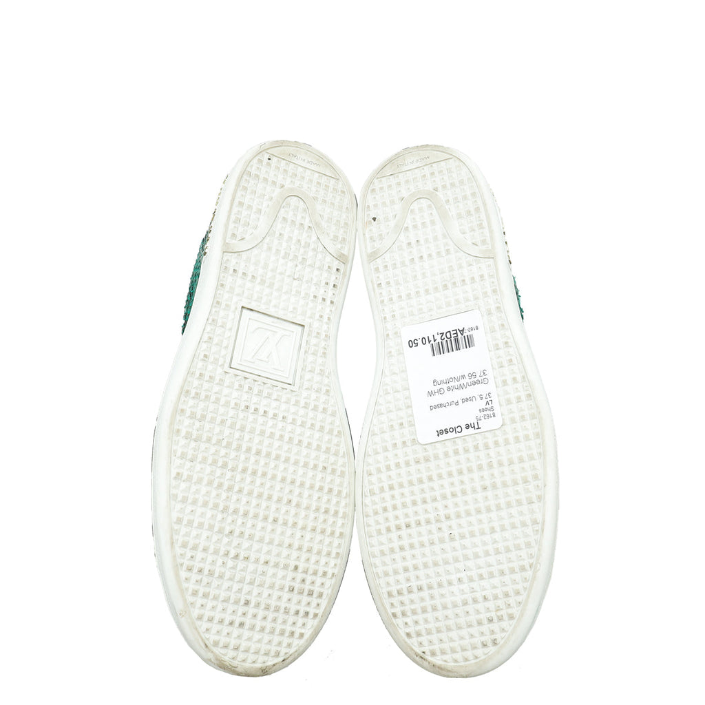 Louis Vuitton "Dubai Exclusive" Bicolor Python Frontrow Sneakers 37.5