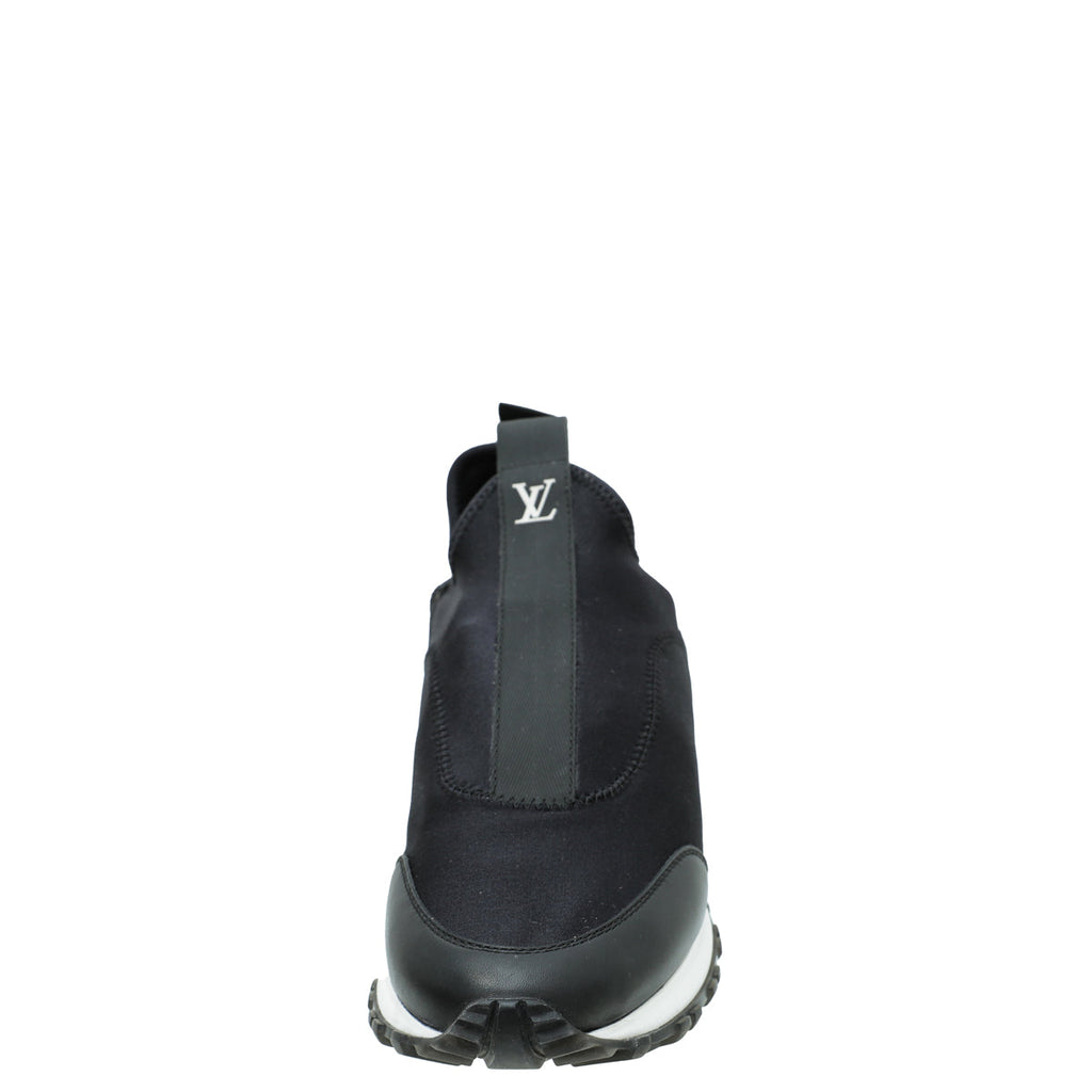 Louis Vuitton Black Neoprene Slip On Run Away Sneakers 37