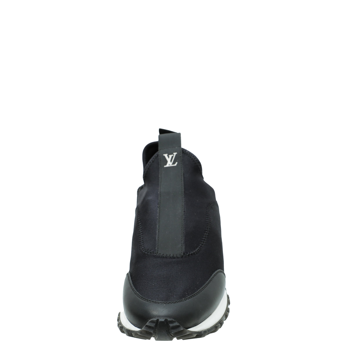 Louis Vuitton Black Neoprene Slip On Run Away Sneakers 37