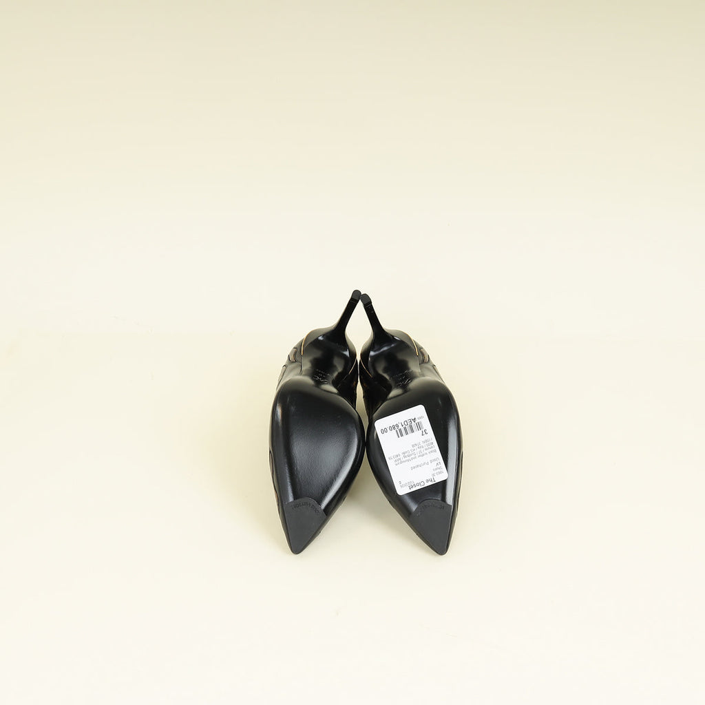 Louis Vuitton Black First Lady Pumps 37
