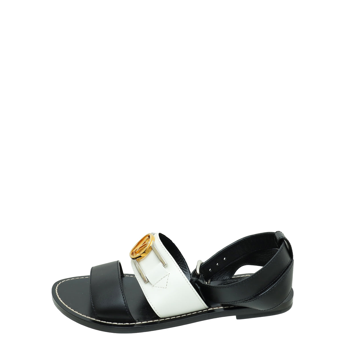 Louis Vuitton Bicolor Academy Flat Sandals 37