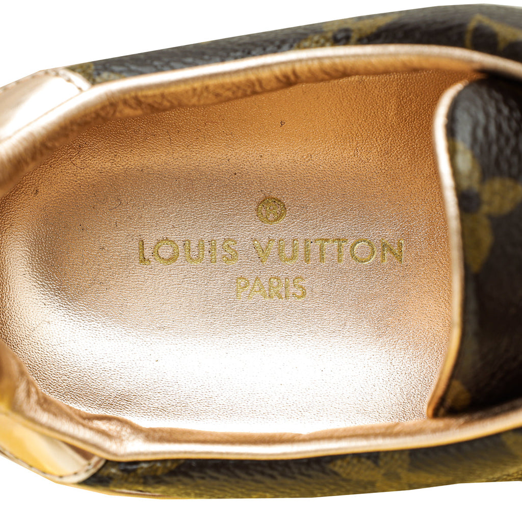 Louis Vuitton Monogram Bronze Frontrow Sneaker 37