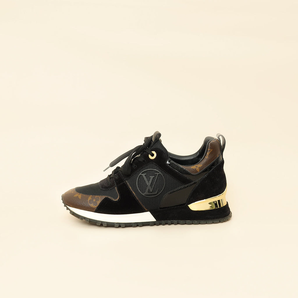 Louis Vuitton Monogram Black Run Away Sneaker 37