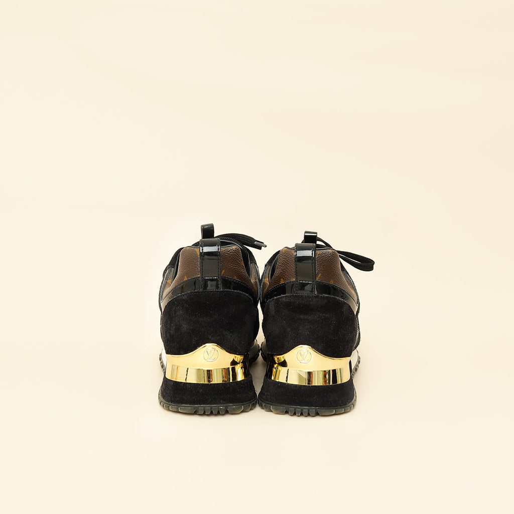 Louis Vuitton Monogram Black Run Away Sneaker 37