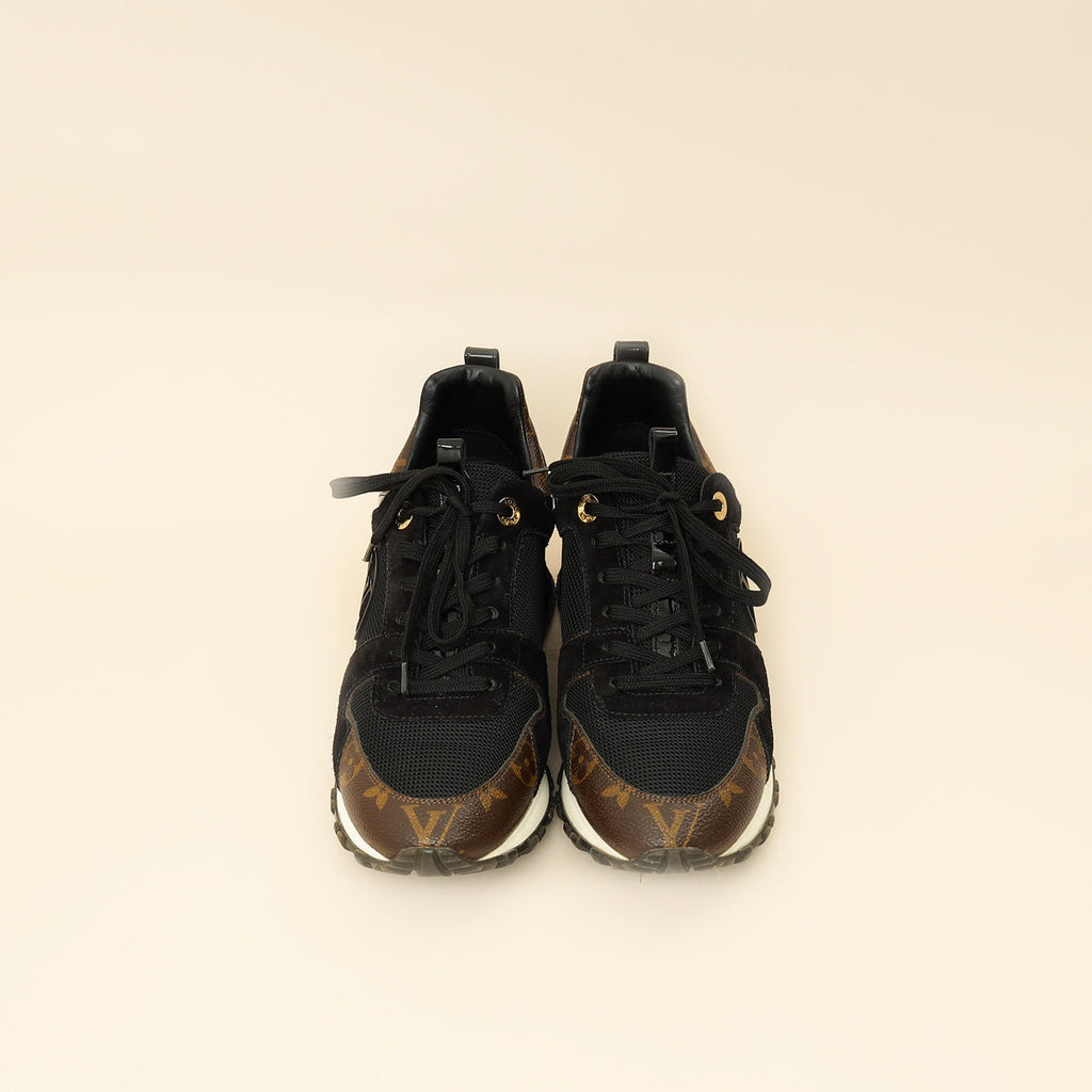 Louis Vuitton Monogram Black Run Away Sneaker 37