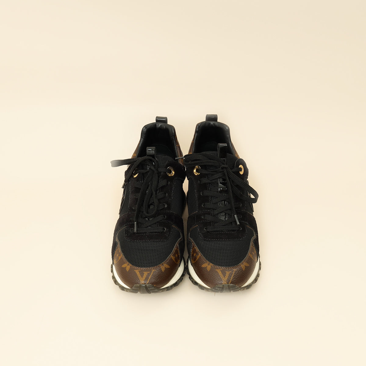 Louis Vuitton Monogram Black Run Away Sneaker 37