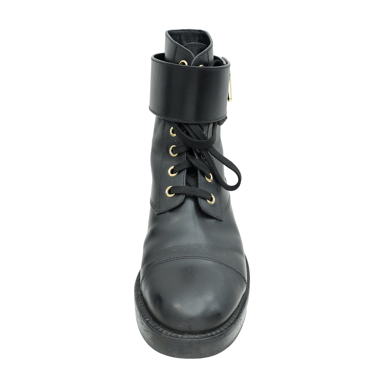 Louis Vuitton Black Wonderland Flat Ranger Boots 37