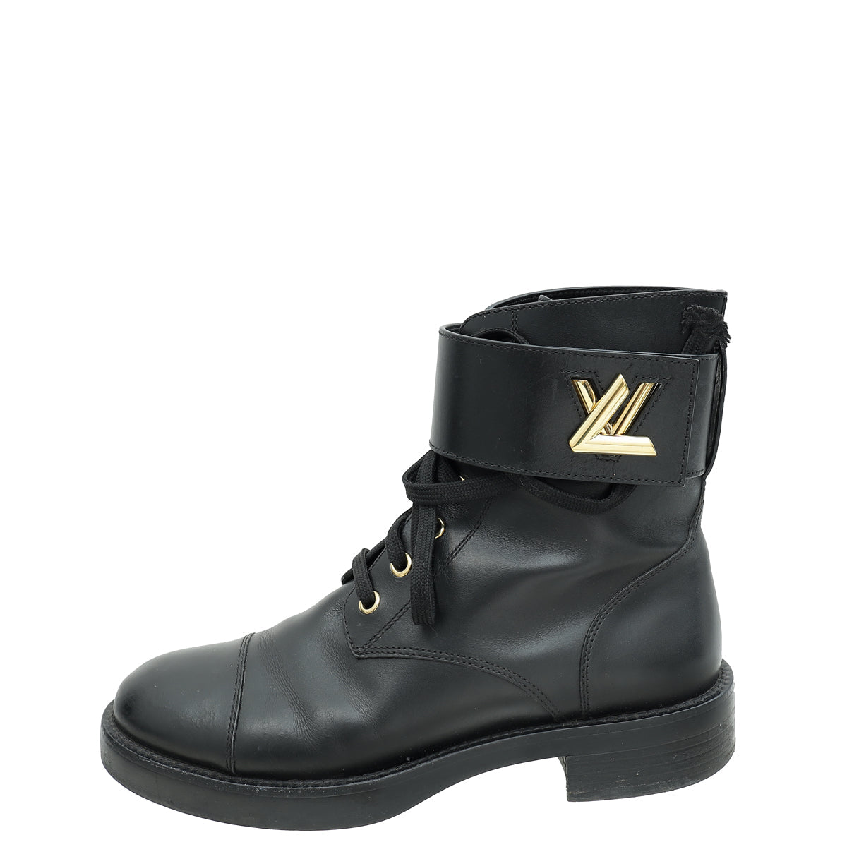 Louis Vuitton Black Wonderland Flat Ranger Boots 37