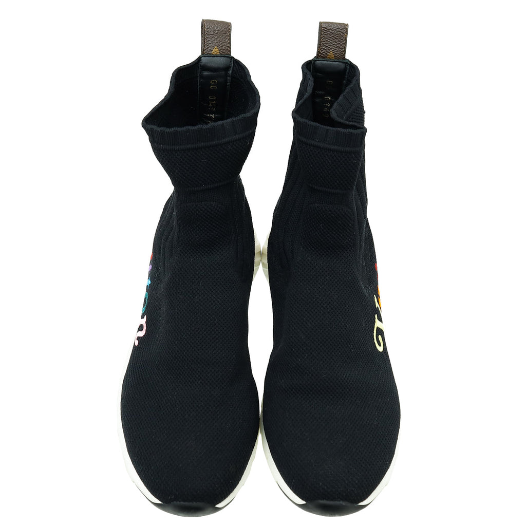 Louis Vuitton Black Aftergame Socks Ankle Sneaker 37