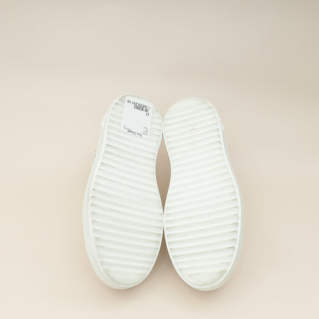 Louis Vuitton Bicolor Monogram Embossed Time Out Sneaker 37