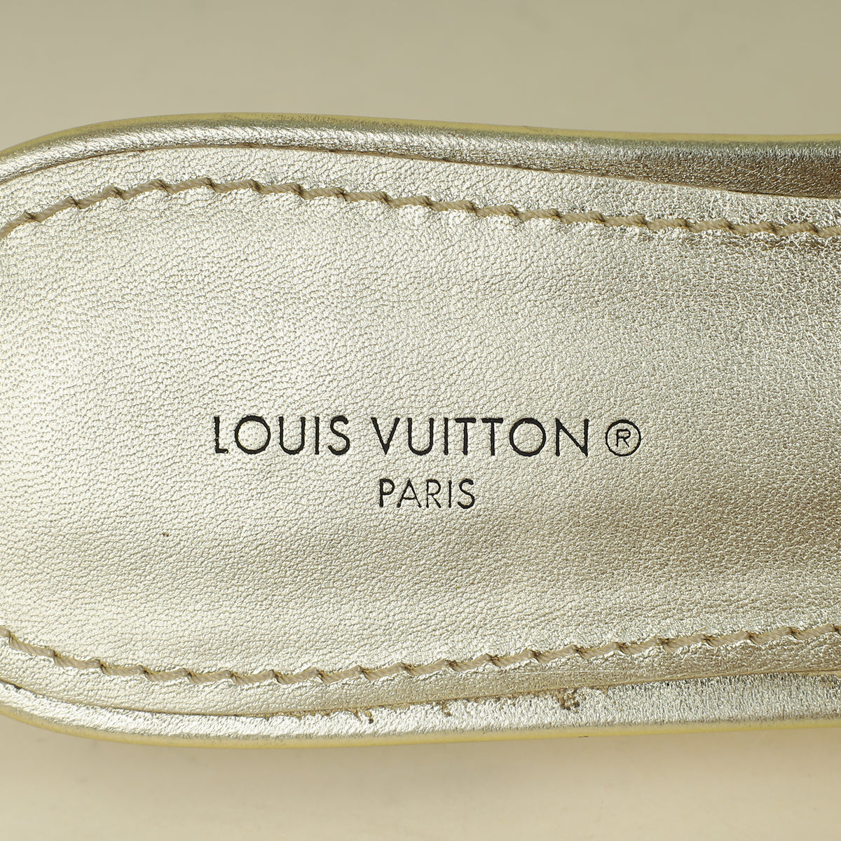Louis Vuitton Metallic Gold Monogram Revival Flat Mules 37