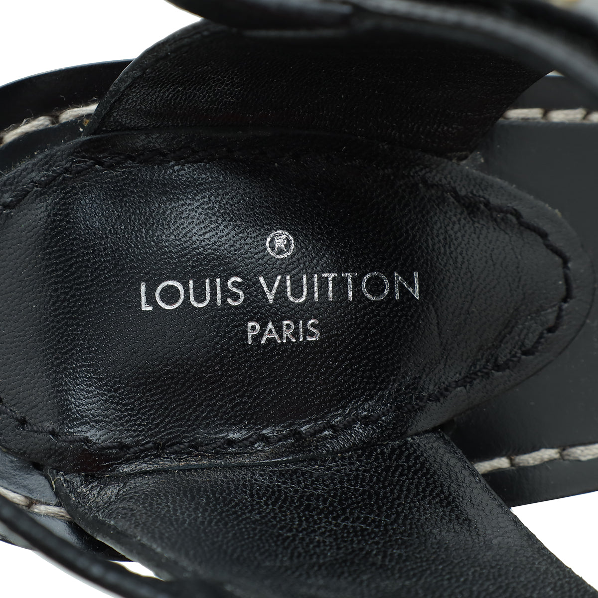 Louis Vuitton Monogram Black Nomad Studded Sandal 37